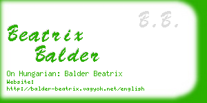 beatrix balder business card